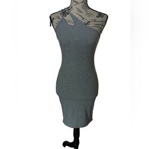 NWT Gray Bodycon Dress | Sculpting Fit | Small–Large
